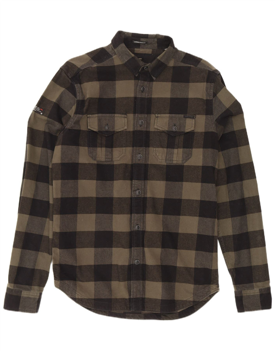 Superdry Chemise Lumberjack Flannel Homme Kaki Moyen Vichy Coton