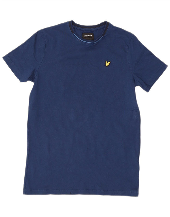 LYLE & SCOTT Boys T-Shirt Top 12-13 Years Blue Cotton