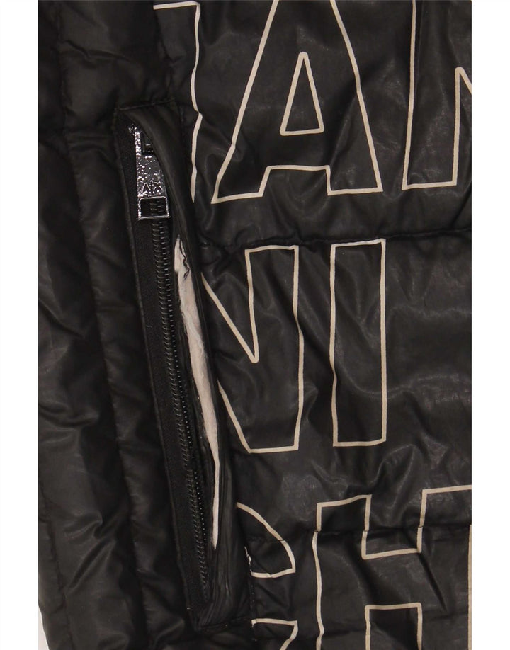 Armani Exchange Veste matelassée graphique pour homme UK 40 Large Noir