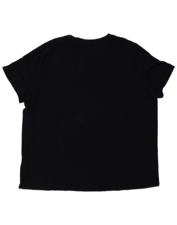 TOMMY HILFIGER T-Shirt Graphique Femme UK 18 XL Bleu Marine Coton