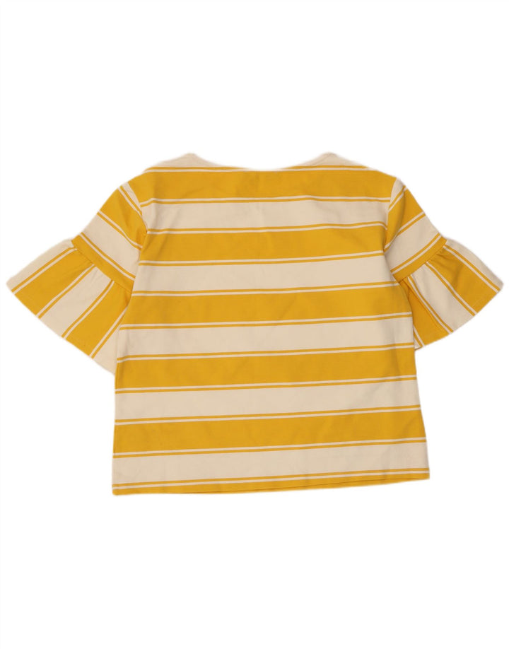 Marks & Spencer Haut court pour femme UK 14 Grand coton rayé jaune