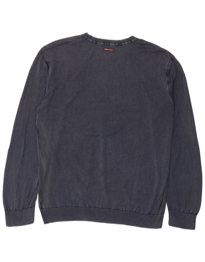 Marlboro Classics Pull à col rond pour homme 3XL Bleu marine