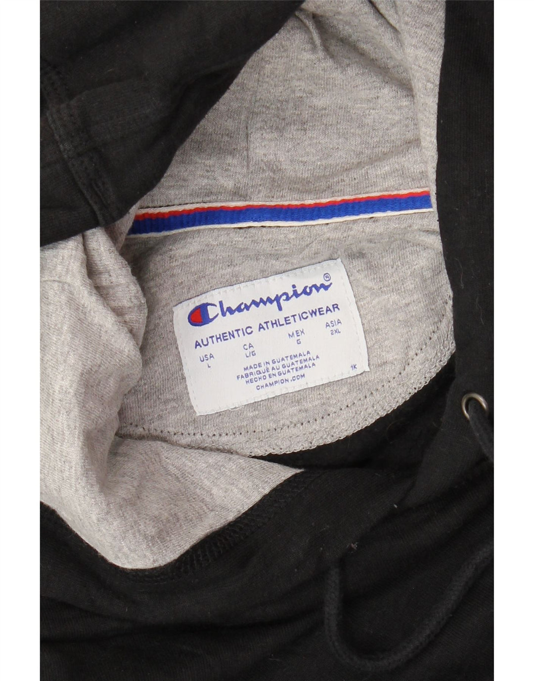CHAMPION Pull à capuche pour hommes, grand, noir