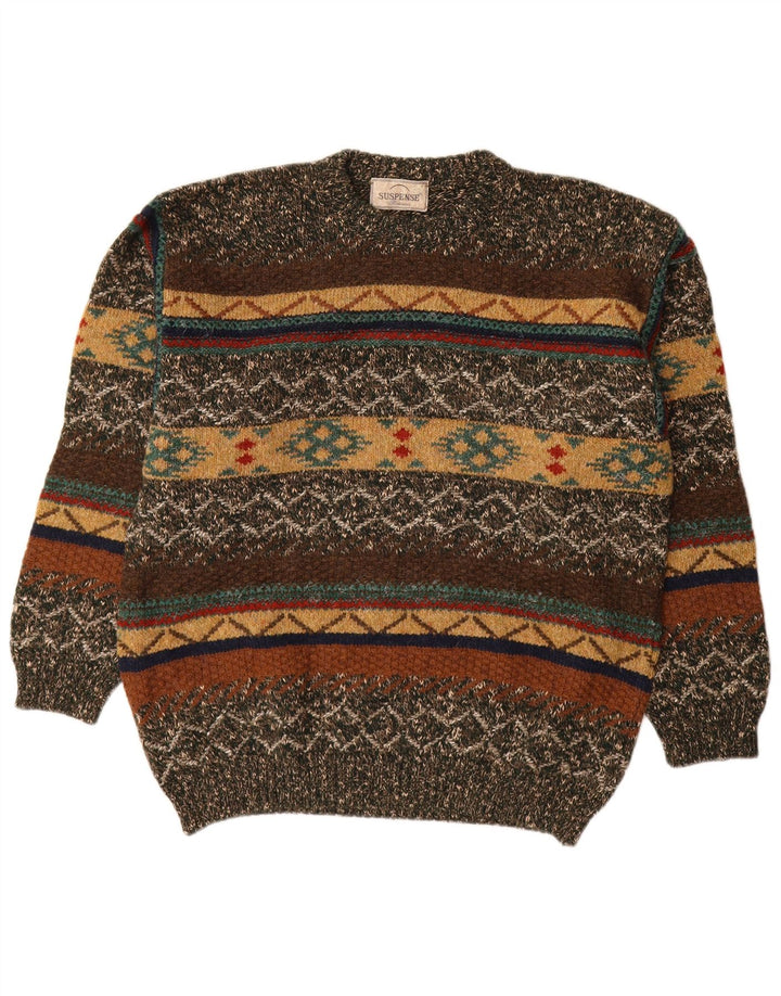 Suspence Pull à col rond pour homme IT 50 Medium multicolore Fair Isle