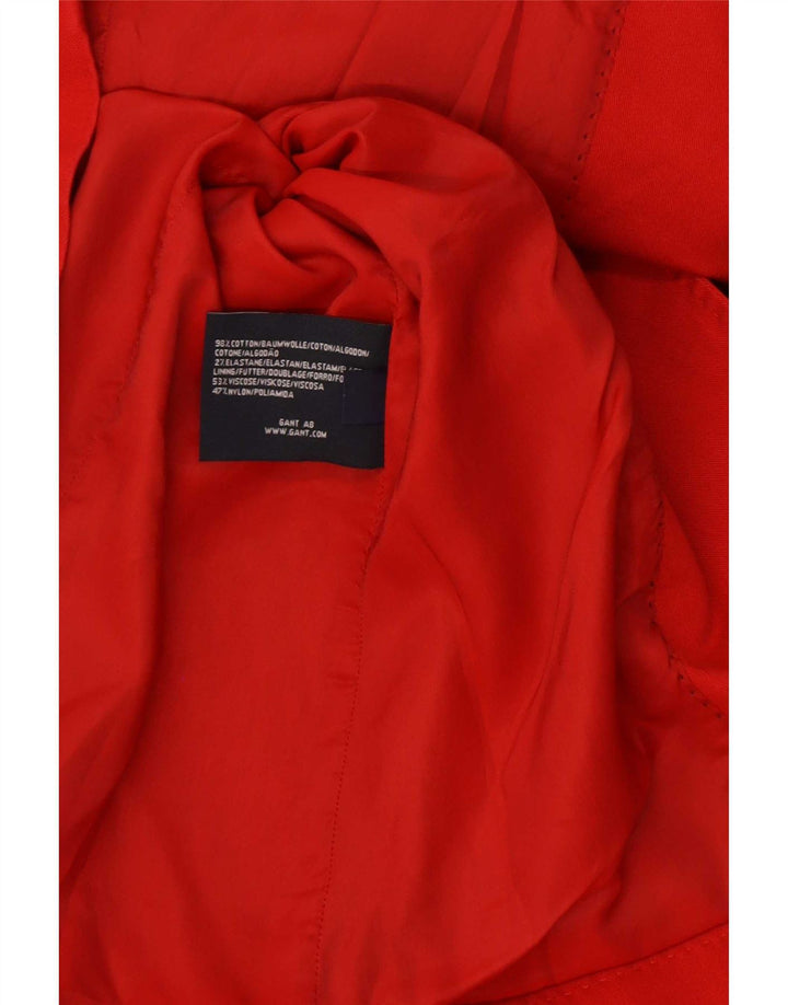 Gant Veste Blazer Femme UK 12 Coton Rouge Moyen