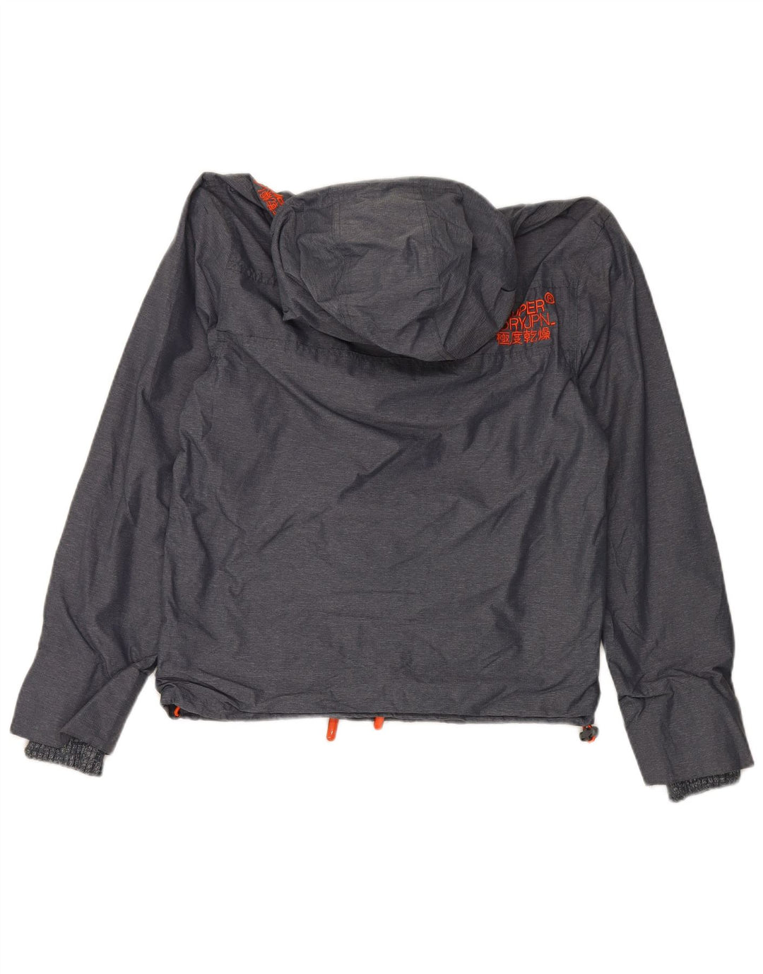 SUPERDRY Veste coupe-vent à capuche pour homme UK 36 Small Gris Nylon