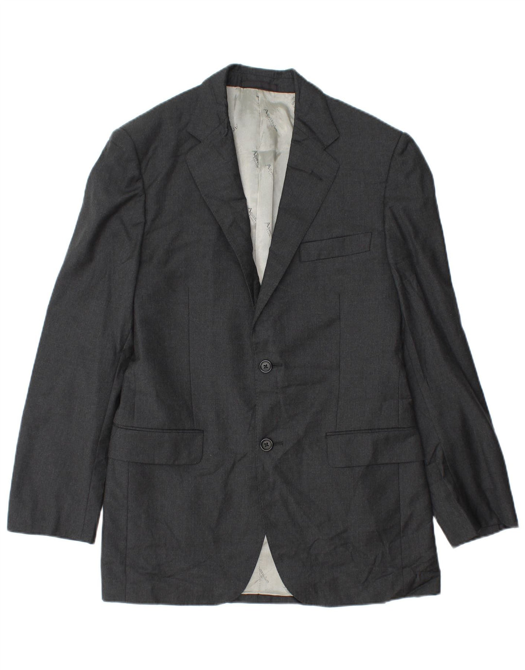 Aquascutum Veste Blazer 2 Boutons Homme UK 36 Petite Laine Grise