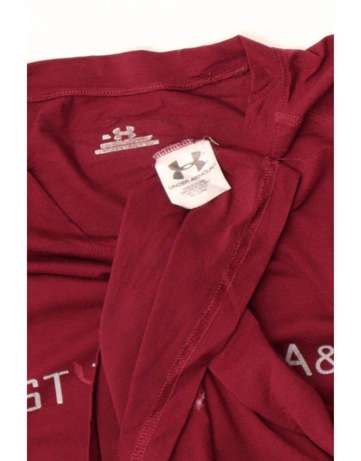 Under Armour Haut Graphique Homme Manches Longues XL Bordeaux Polyester