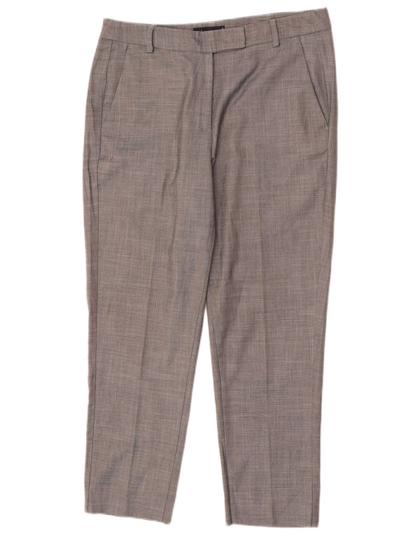 Marks & Spencer Pantalon de costume court fuselé pour femme UK 12 Medium W30 L25 Gris