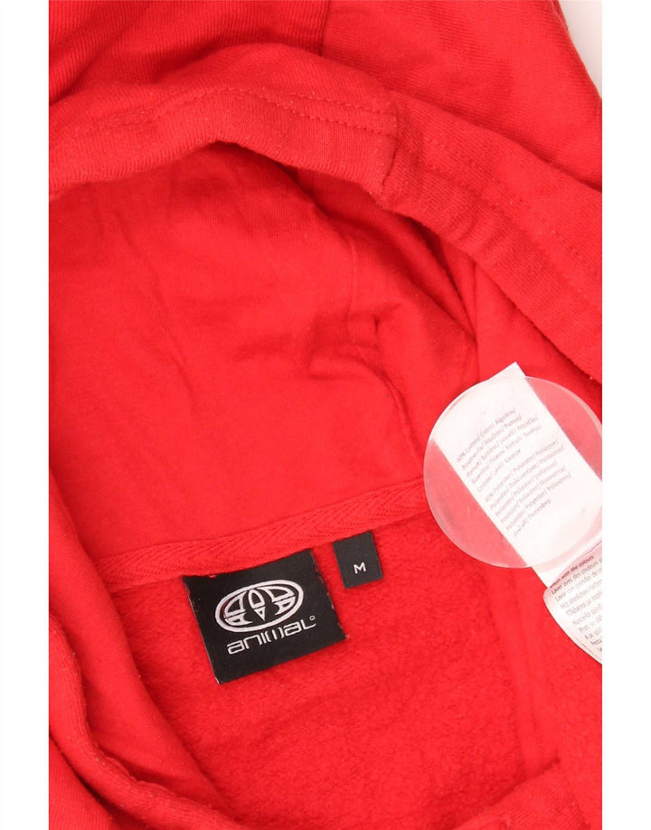 Animal Pull à Capuche Graphique Homme Rouge Moyen Coton