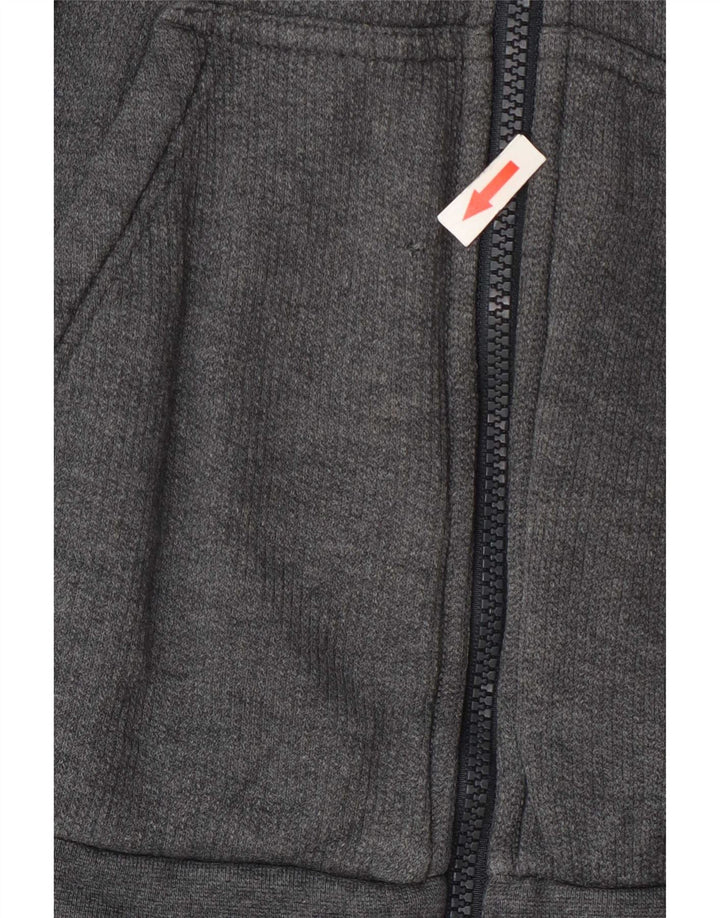 Adidas Pull à capuche zippé pour homme en coton gris moyen