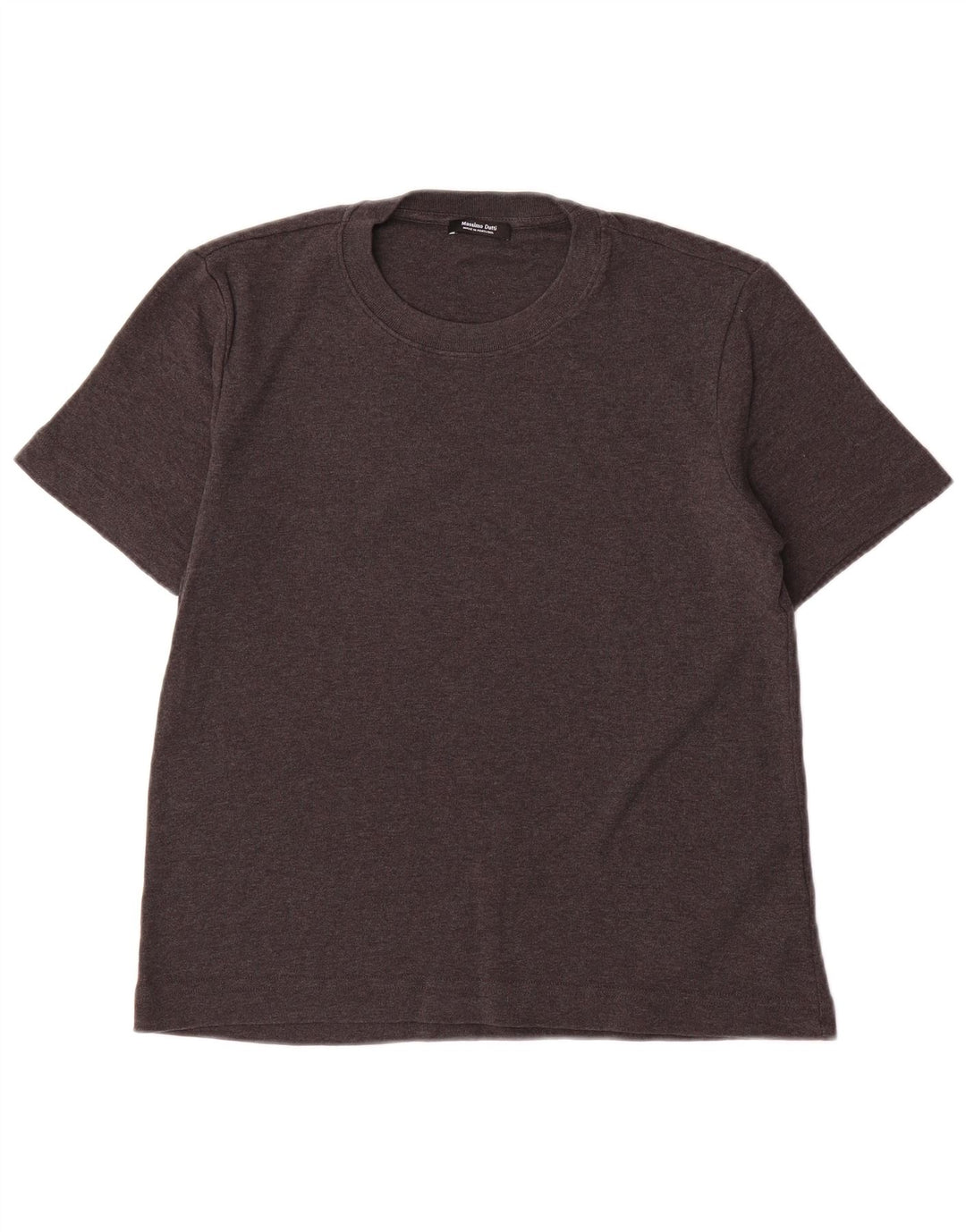 Massimo Dutti T-Shirt Femme Top UK 10 Petit Gris Coton