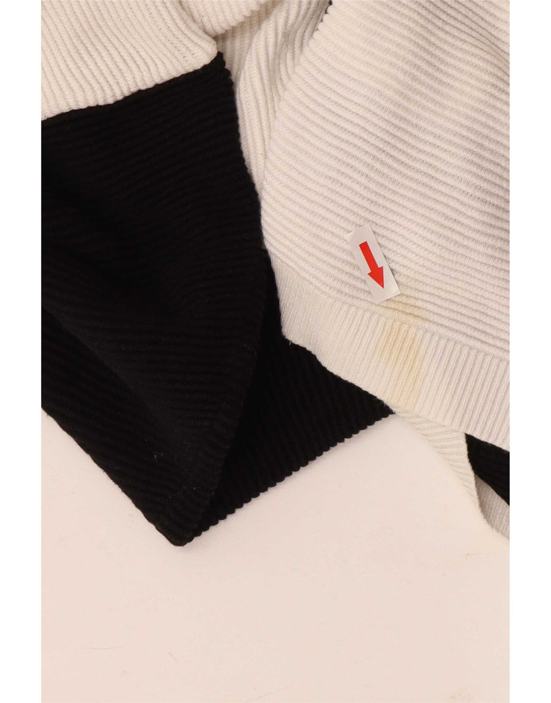 Phase Eight Pull col V pour femme UK 10 Petit colorblock blanc