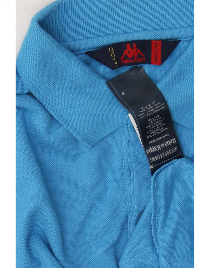 KAPPA Mens Polo Shirt Medium Blue Cotton