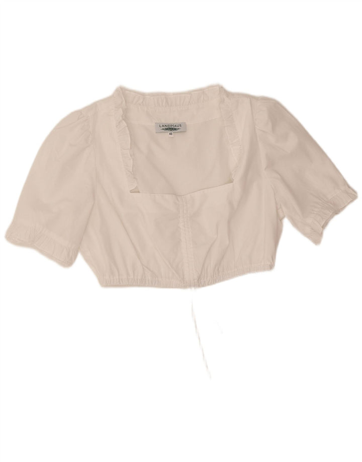 Landhaus Womens Crop Top EU 40 Moyen Blanc Polyester