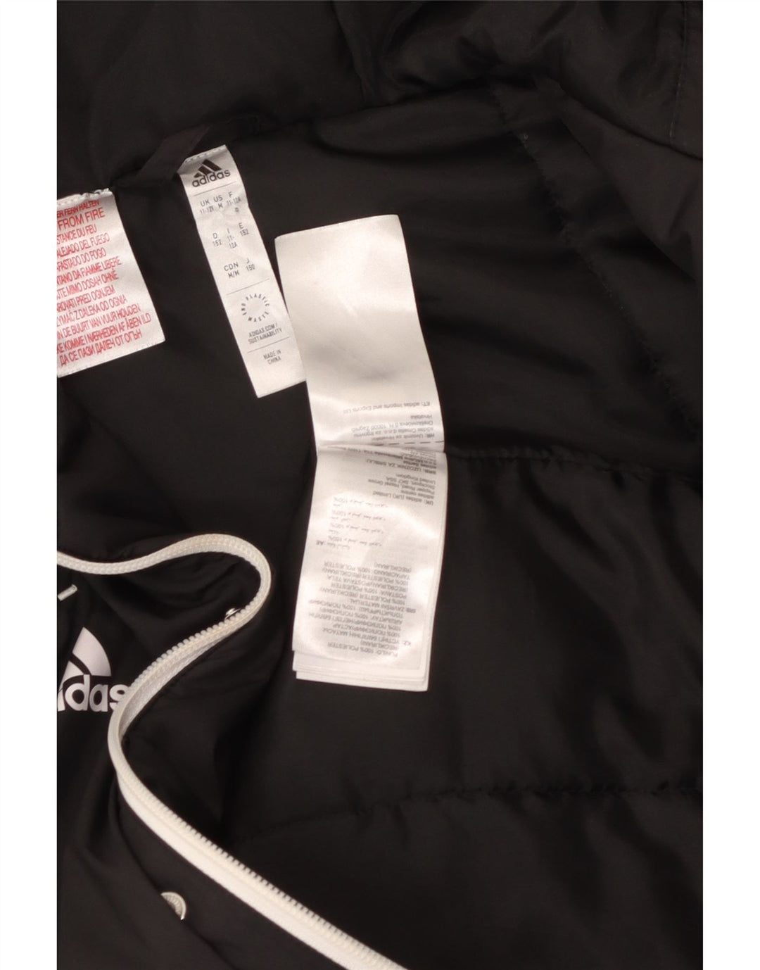 Veste matelassée à capuche Adidas Garçon 11-12 ans Noir Polyester