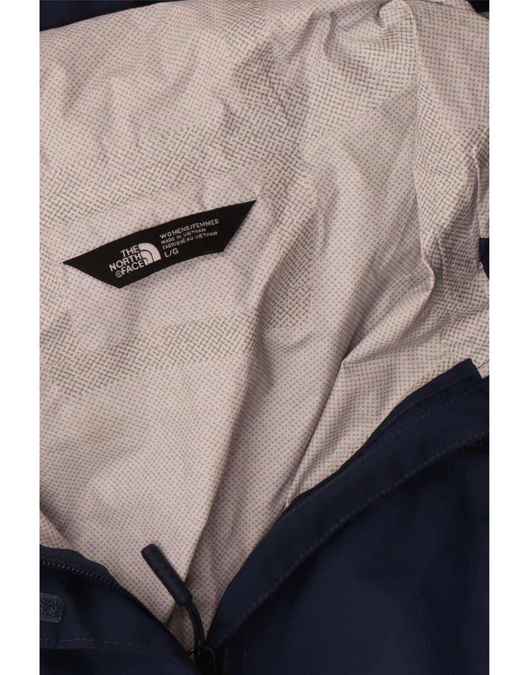 The North Face Veste de pluie à capuche pour femme UK 16 Large Bleu marine