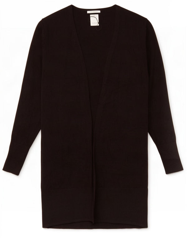 Zara Pull Longline Ouvert Fille 7-8 Ans Acrylique Noir