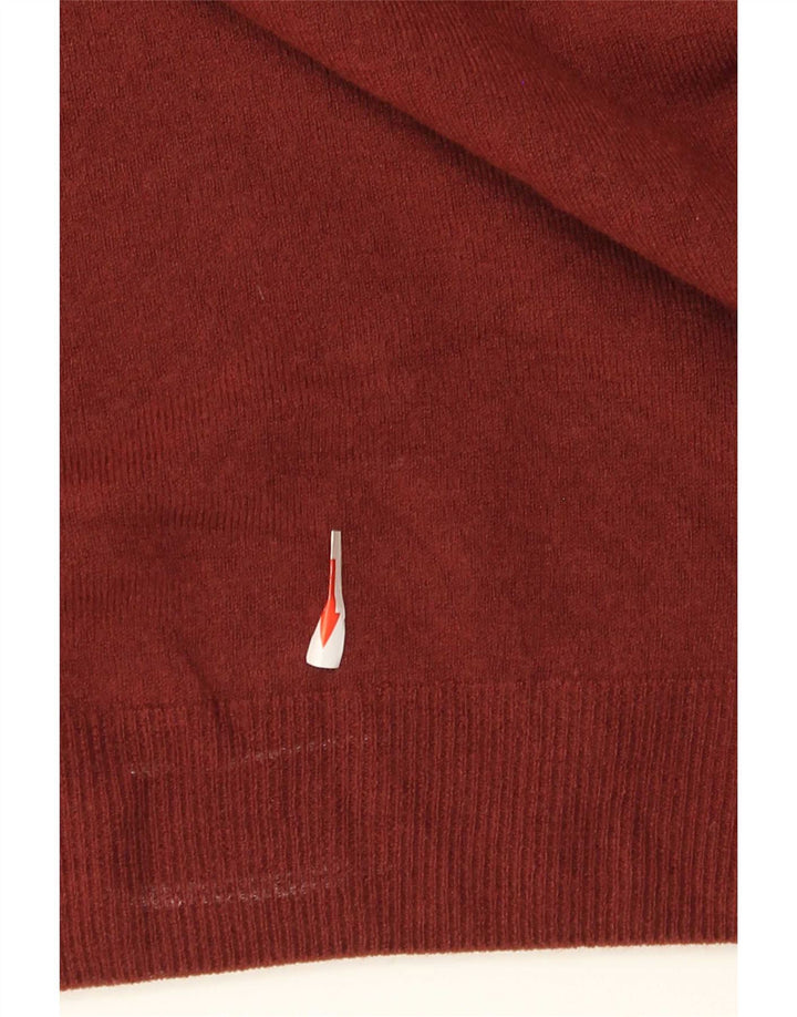 Marks & Spencer Pull col V Homme Acrylique Bordeaux Moyen