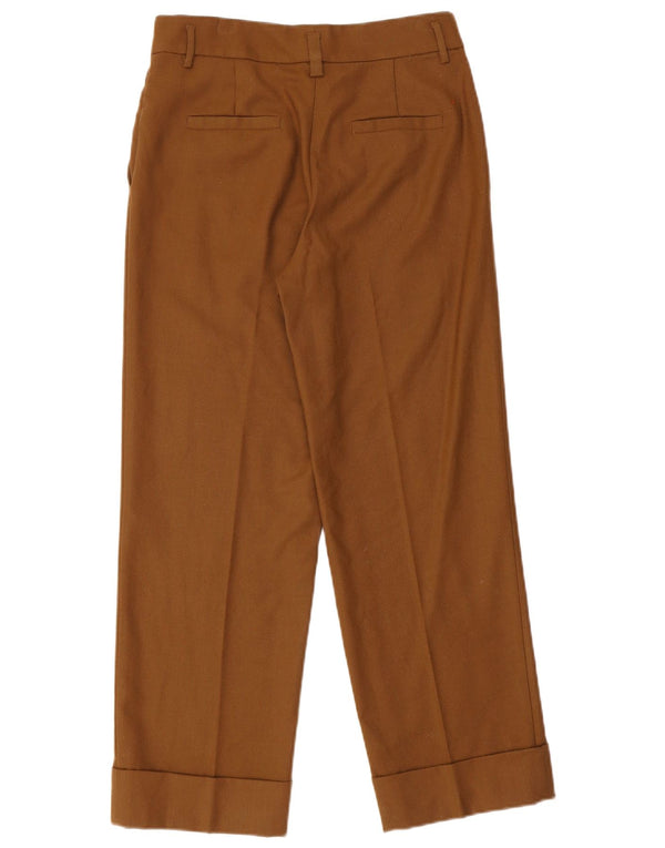 Massimo Dutti Pantalon décontracté taille haute pour femme EU 38 Small W28 L27 Marron