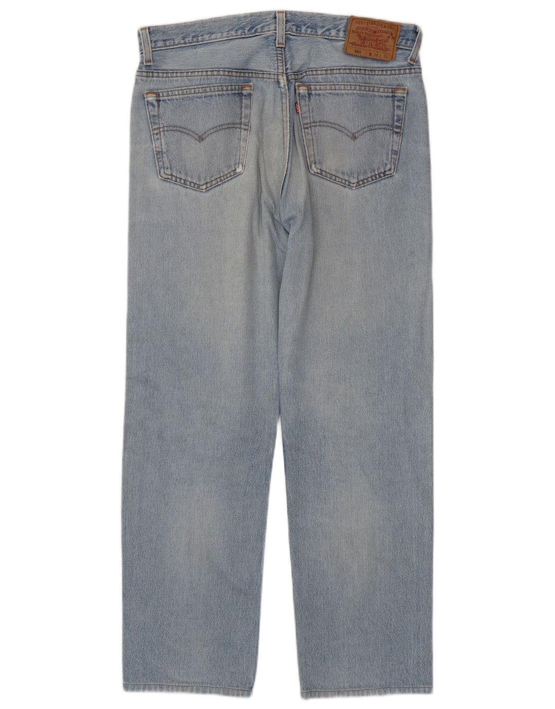 Levi's Jean Droit 501 Vieilli Homme W34 L29 Bleu Coton
