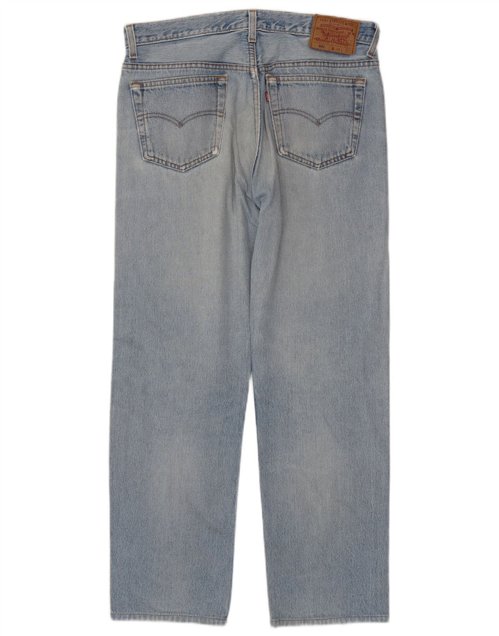 Levi's Jean Droit 501 Vieilli Homme W34 L29 Bleu Coton