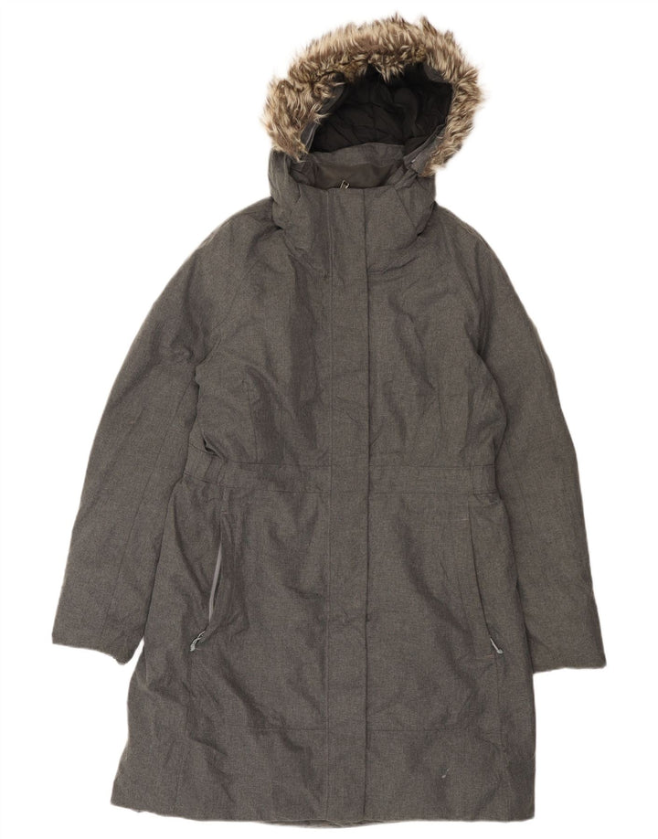 The North Face Manteau rembourré à capuche pour femme UK 16 Large Gris Polyester
