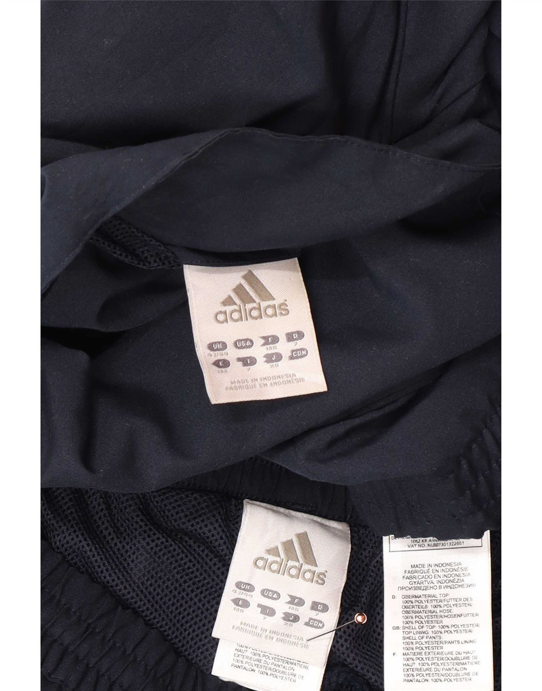 Adidas Survêtement complet pour homme UK 42/44 Large Bleu marine Polyester