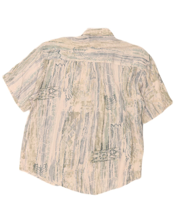 Chemise à manches courtes homme vintage XL rayé multicolore