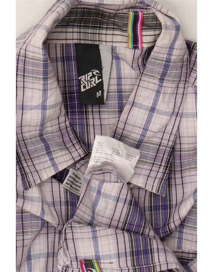 Rip Curl Chemise à manches courtes pour hommes en coton à carreaux violet moyen