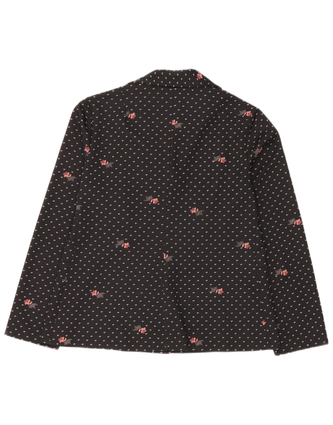 Romy Veste Blazer 4 Boutons Femme UK 14 Grand Noir Floral Polyester