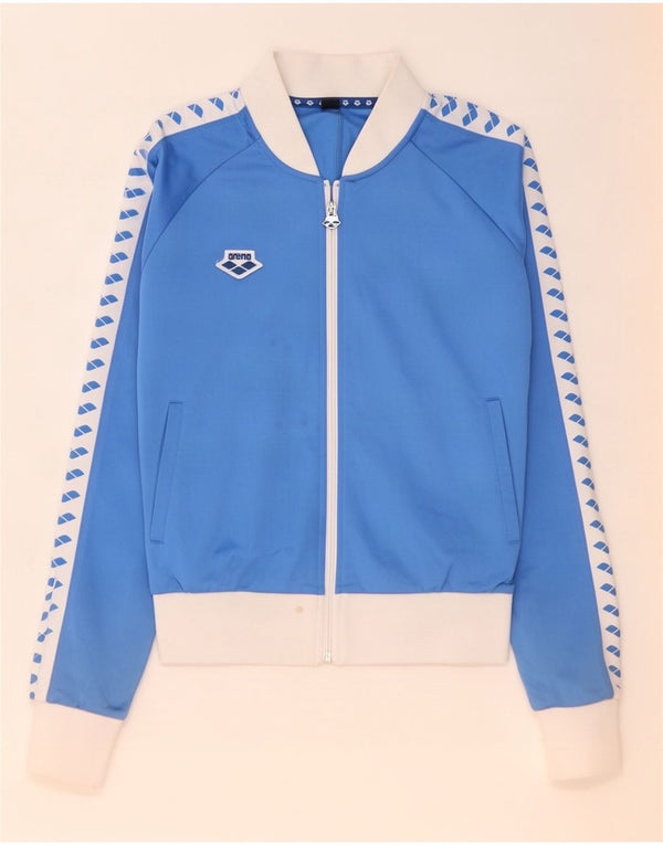 Arena Veste de Survêtement Graphique pour Femme UK 6 XS Bleu Colorblock
