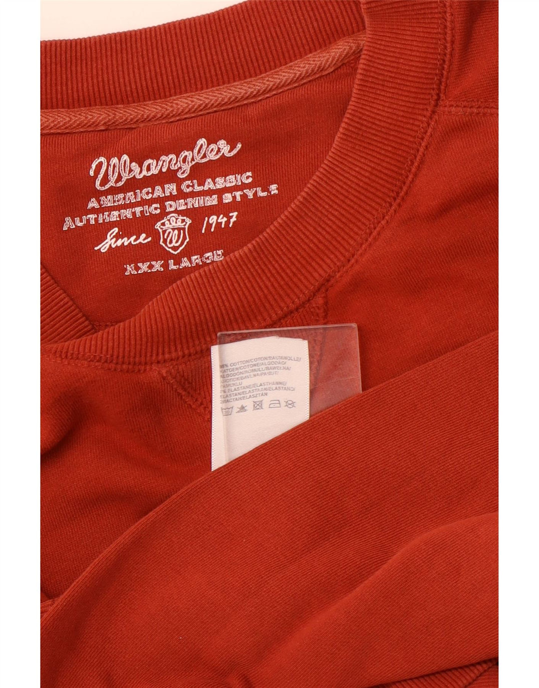 WRANGLER Sweat-Shirt Homme 3XL Orange Coton