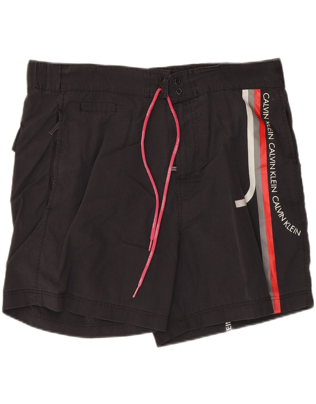Calvin Klein Short de Bain Graphique Homme Nylon Noir Moyen