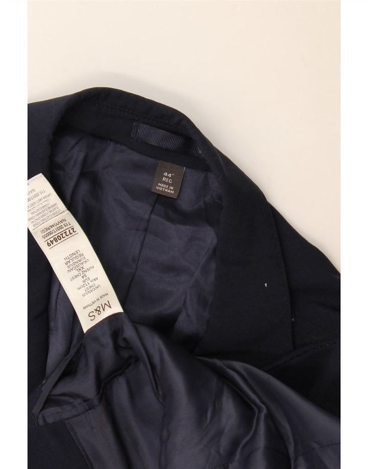 Marks & Spencer Veste blazer à 2 boutons pour homme UK 44 2XL Bleu marine Laine