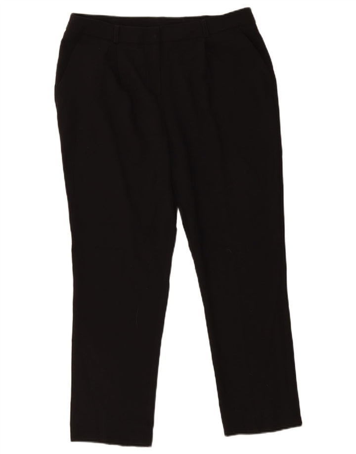 M&Co Pantalon Chino Slim Femme UK 12 Moyen W32 L25 Noir Polyester