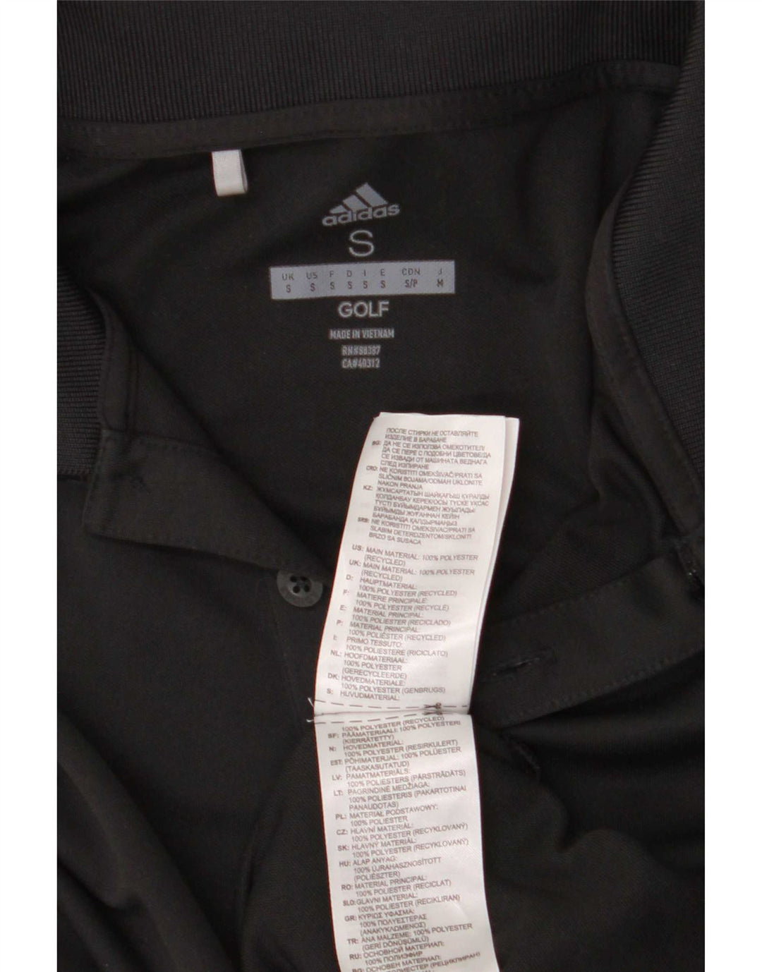 Adidas Polo Homme Petit Noir Polyester