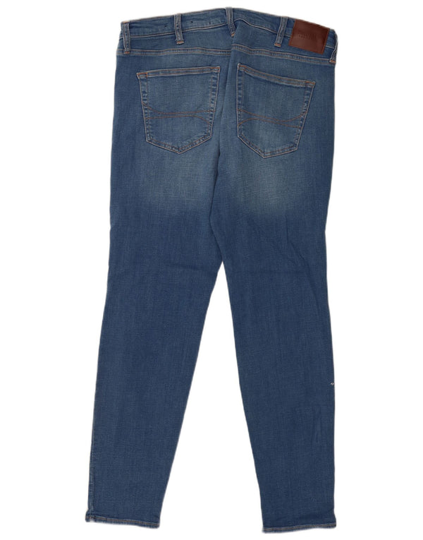 Hollister Jean super skinny effet vieilli W36 L32 bleu coton pour homme