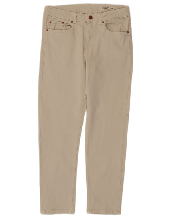 Marks & Spencer Pantalon décontracté coupe décontractée pour femme UK 10 Small W28 L27 Beig