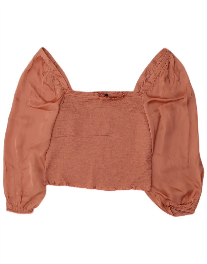 J. Crew Chemisier à manches longues pour femme UK 14 Large Rose Polyester
