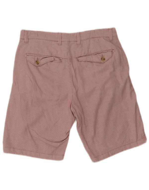 Zara Short Chino Homme EU 38 Small W30 Rouge Géométrique Coton