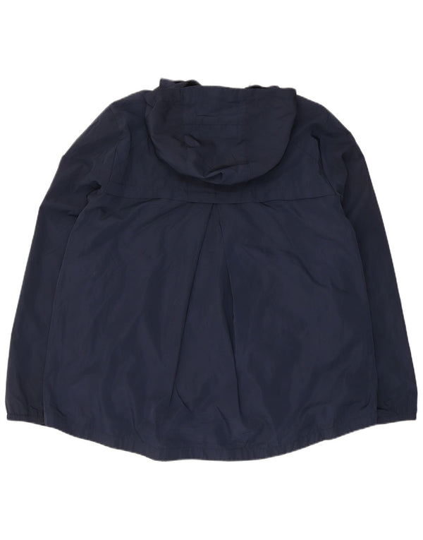 Tommy Hilfiger Veste de pluie à capuche pour femme UK 16 Large Bleu marine Polyester