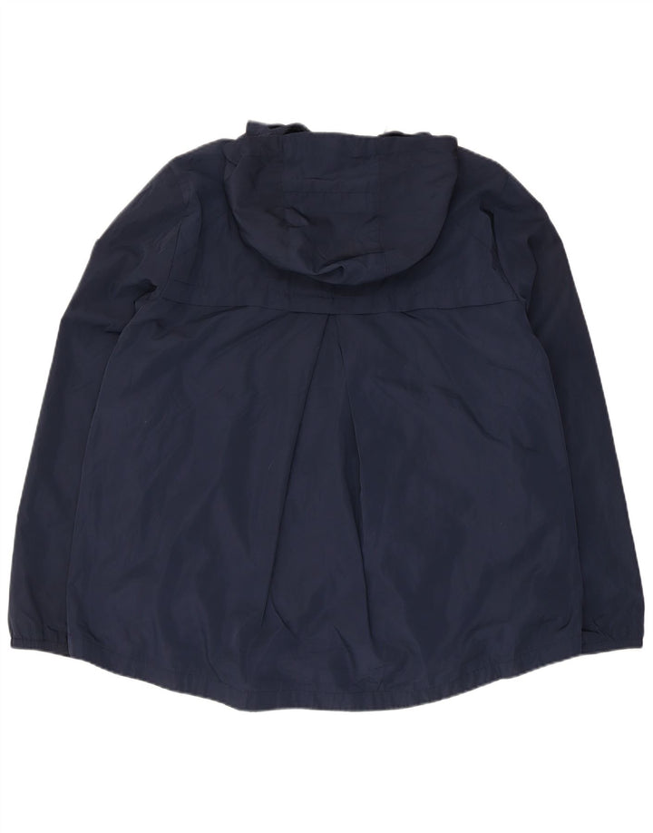 Tommy Hilfiger Veste de pluie à capuche pour femme UK 16 Large Bleu marine Polyester