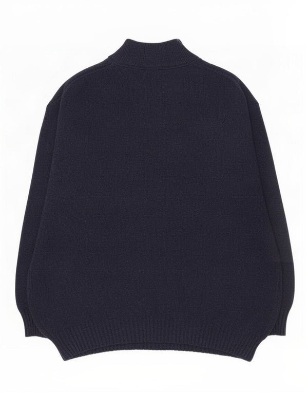 Murphy & Nye Pull à col zippé pour homme 2XL en laine bleu marine