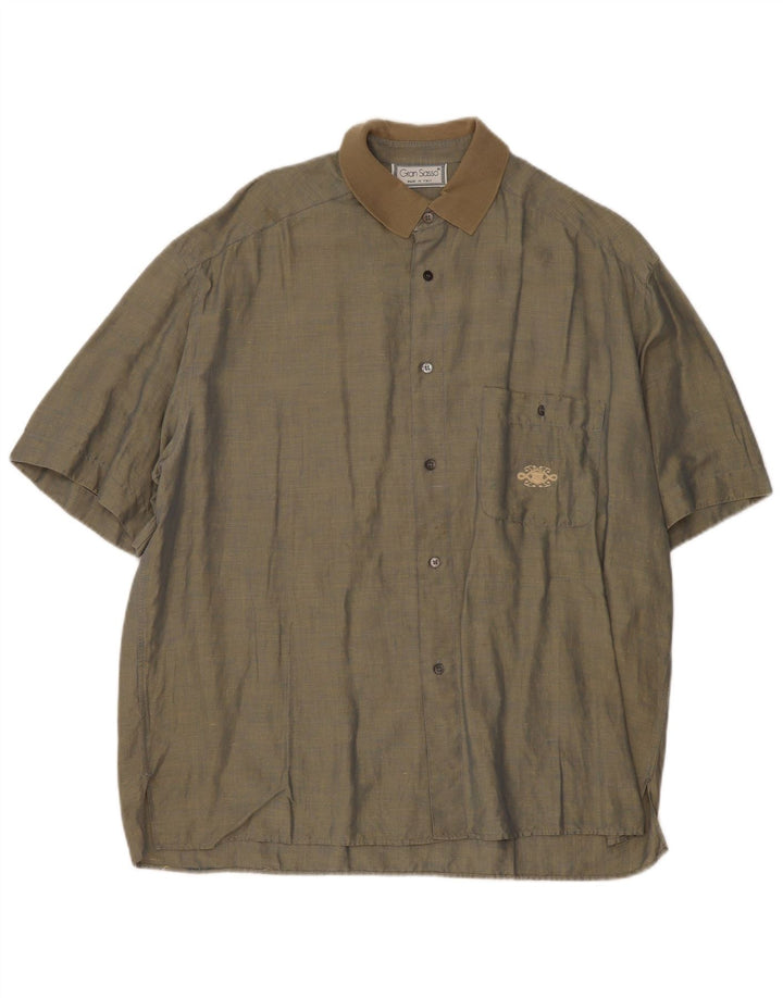 Gran Sasso Chemise à manches courtes pour hommes XL Kaki