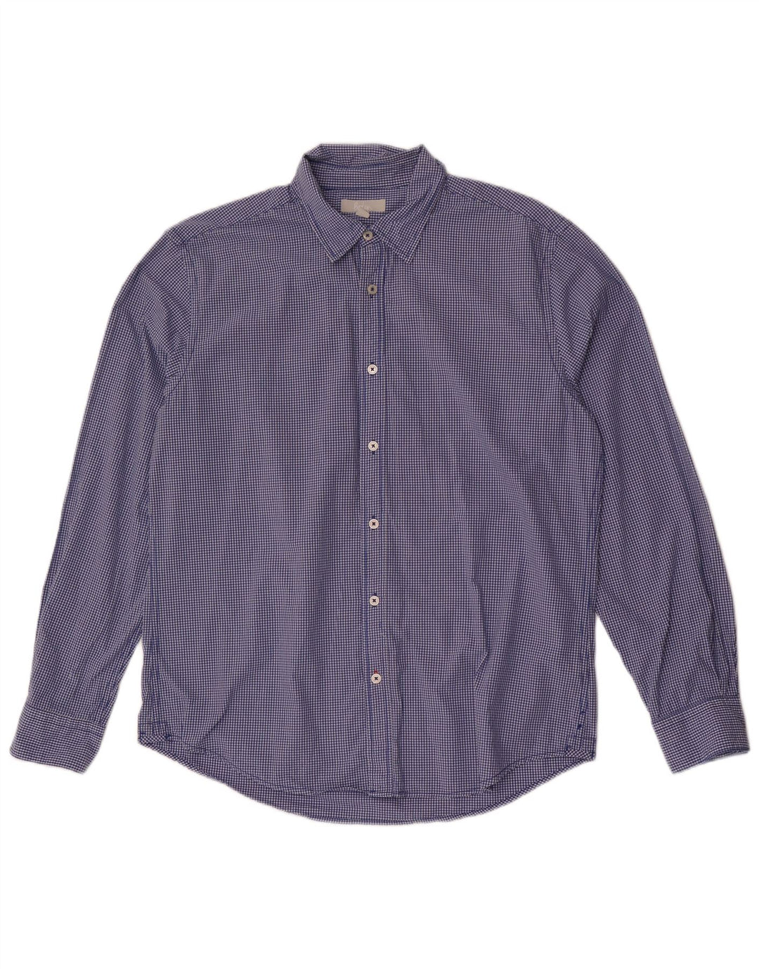Chemise Slim Fit Large en coton vichy bleu homme Boden