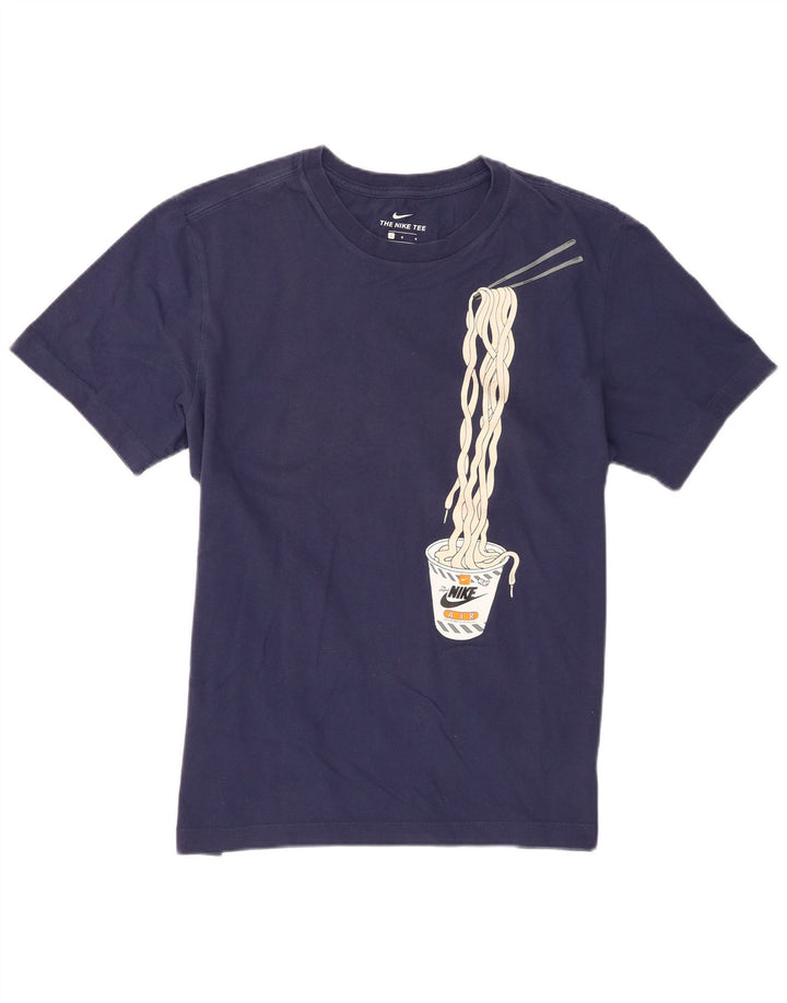 Nike T-shirt graphique pour homme en coton bleu marine Taille L