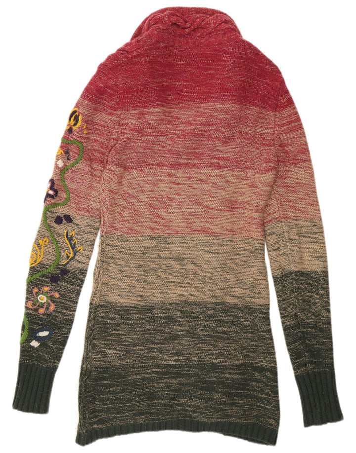 Replay Cardigan Femme Pull UK 10 Small Multicolore Colourblock