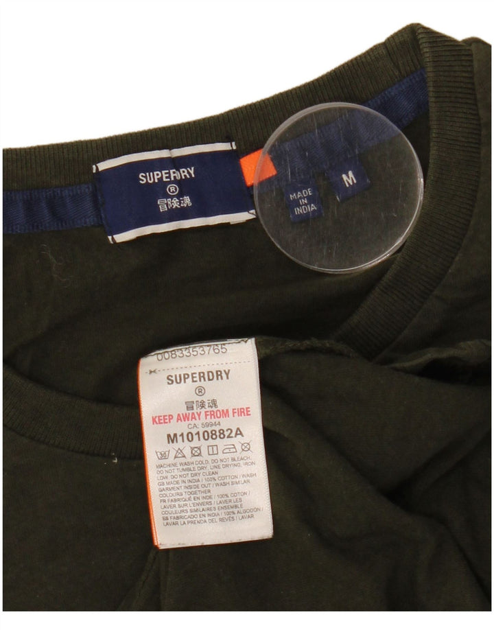 Superdry T-Shirt Homme Vert Moyen Coton