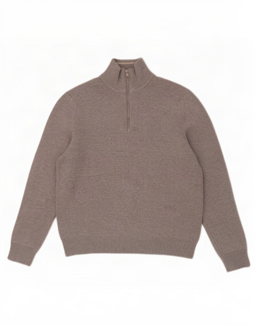 Marks & Spencer Pull à col zippé pour homme Grand gris Polyester